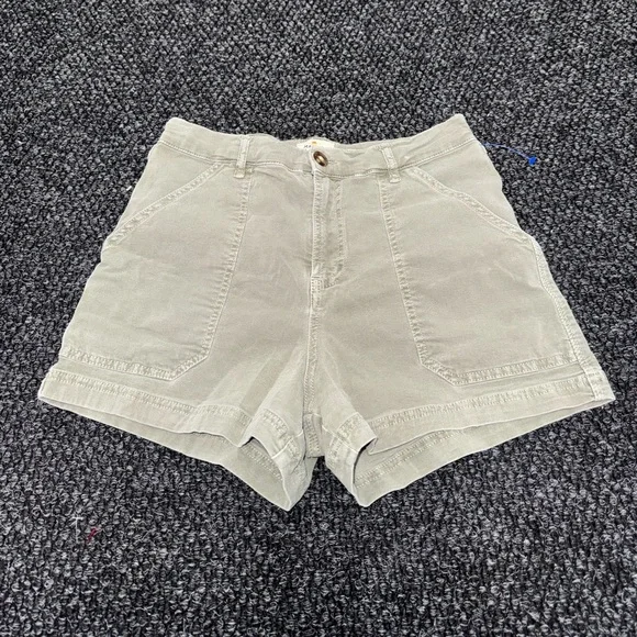 Marine Layer Utility Shorts Womens Size 6 Green Canvas Workwear Patch Pocket - Picture 1 of 4